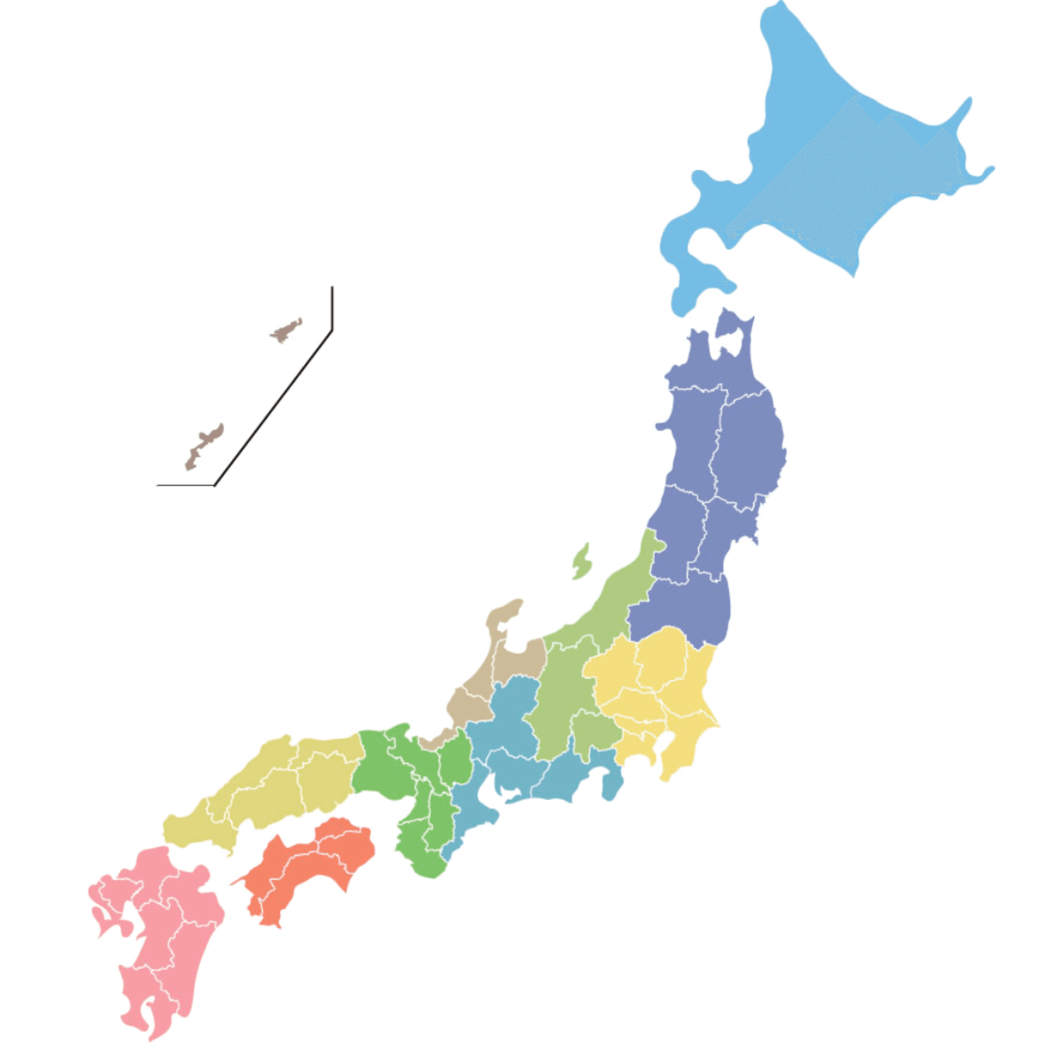Map of Rental819 regions in Japan